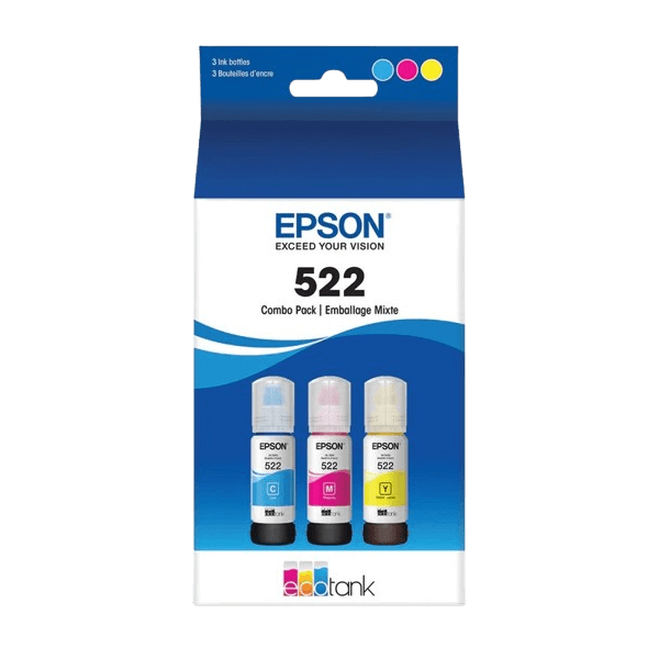 Epson 522 Color Bottle Pack Cyan Magenta Yellow