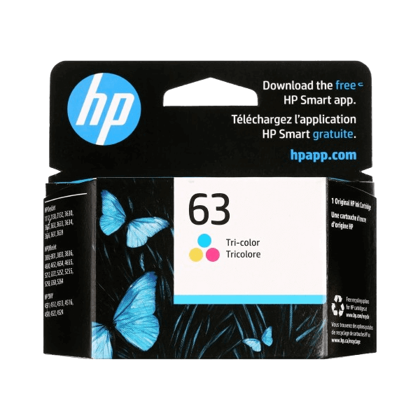 HP 63 Tri-Color Ink Cartridge